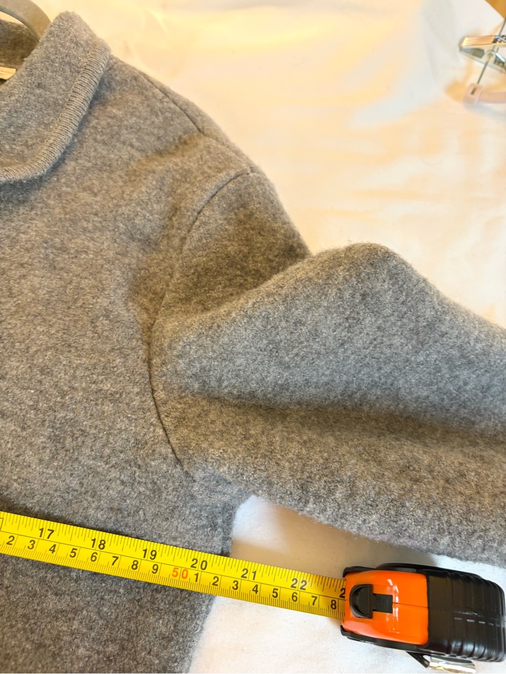 Talbots Gray Wool-Blend Button Front cardigan shacket - Picture 5 of 6